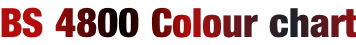 BS 4800 Colour chart